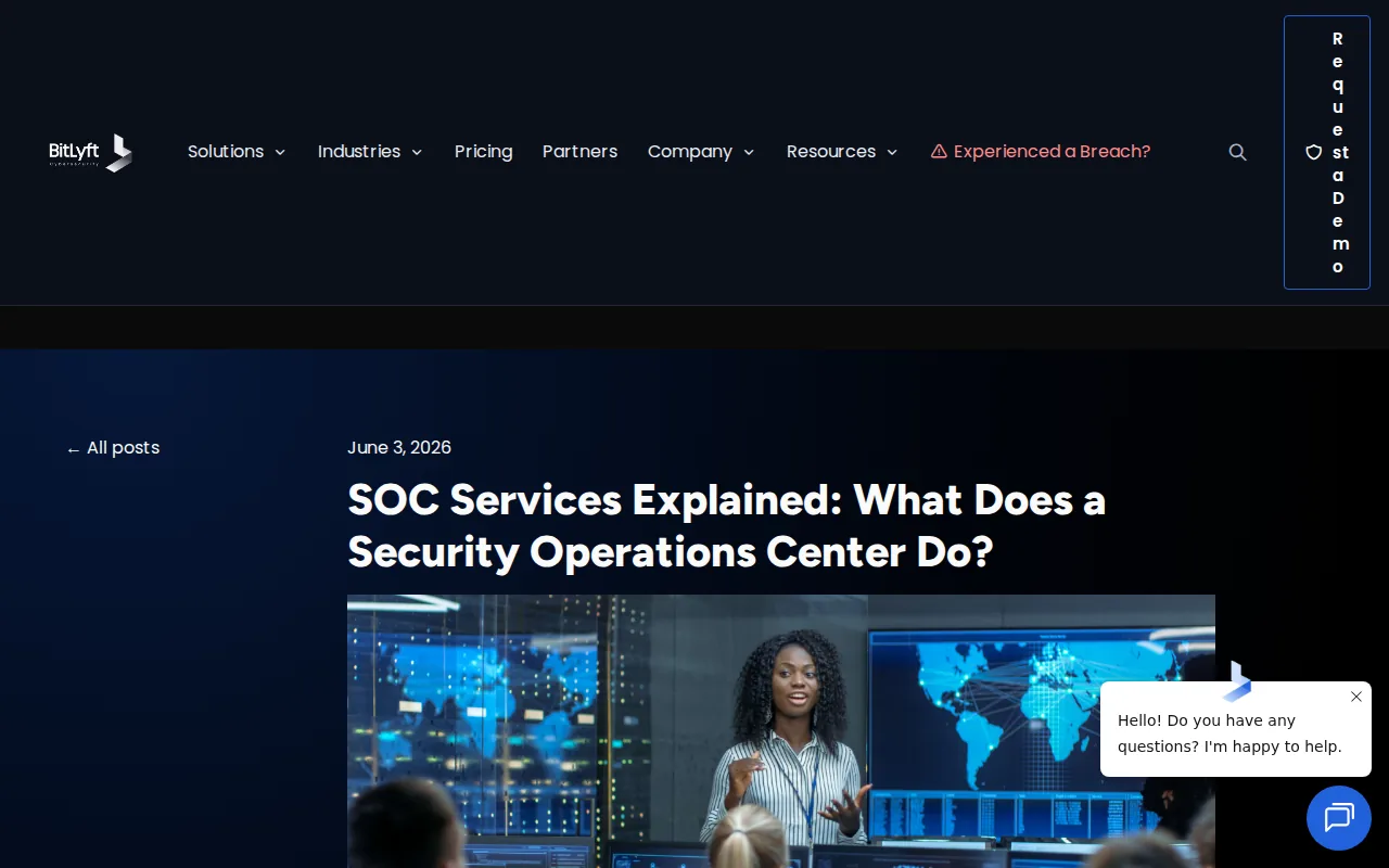Screenshot of the BitLyft website