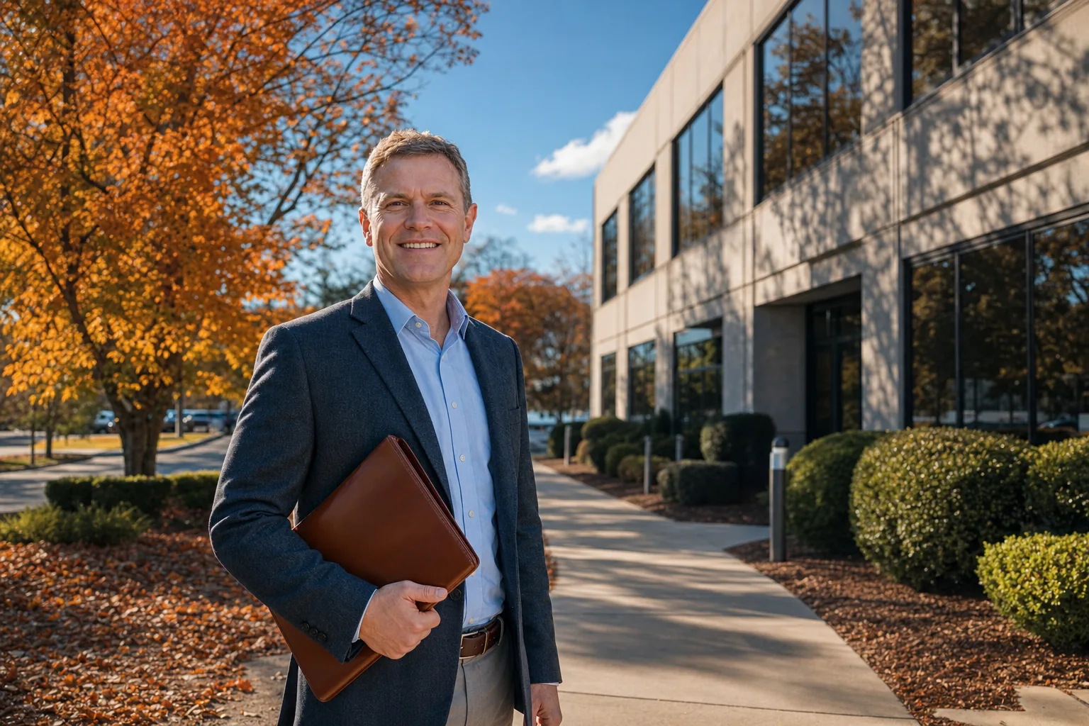 Owner preparing a Massachusetts warehouse for buyer tours and continuous marketing.