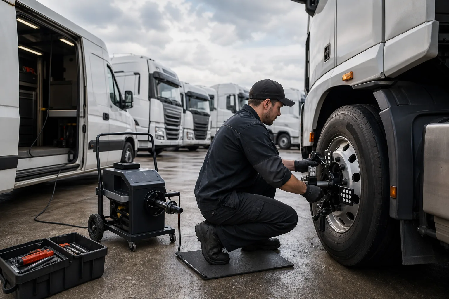 The Tire Specialist: visual reference for 1. The Tire Specialist (Our Top Pick) , Mobile Balancing for Commercial Fleets