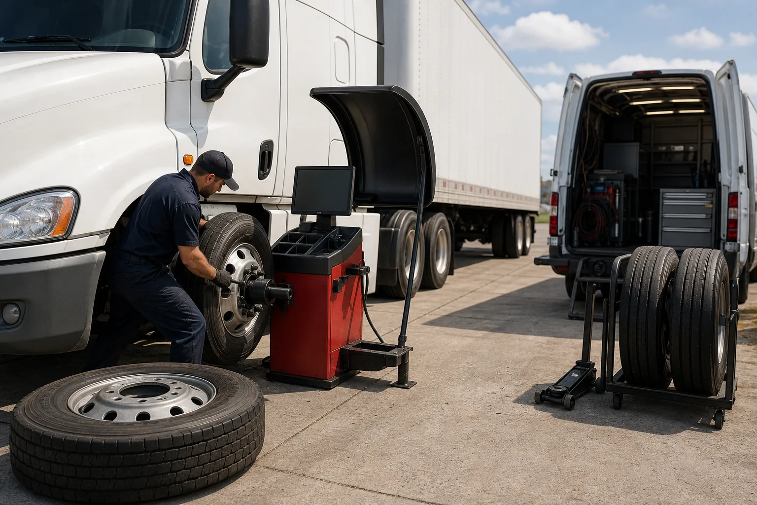 Dallas Mobile Tire Shop: visual reference for 3. Dallas Mobile Tire Shop , Full Tire Balancing & Mounting