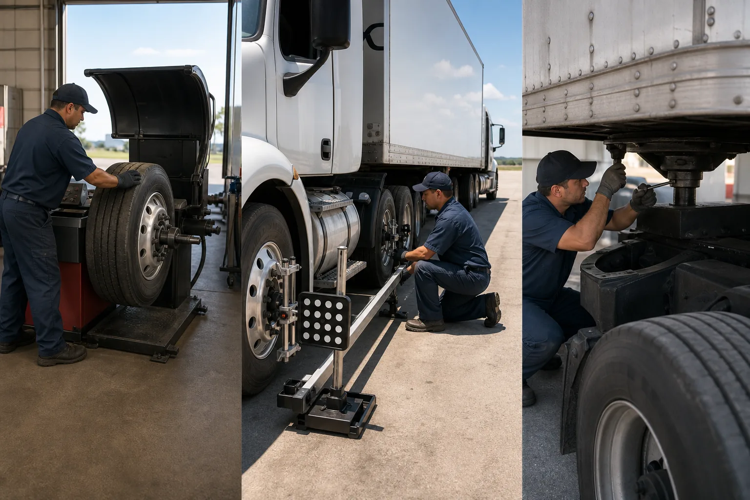 Texas Commercial Tire: visual reference for 4. Texas Commercial Tire , Balancing Plus Alignment & Kingpin