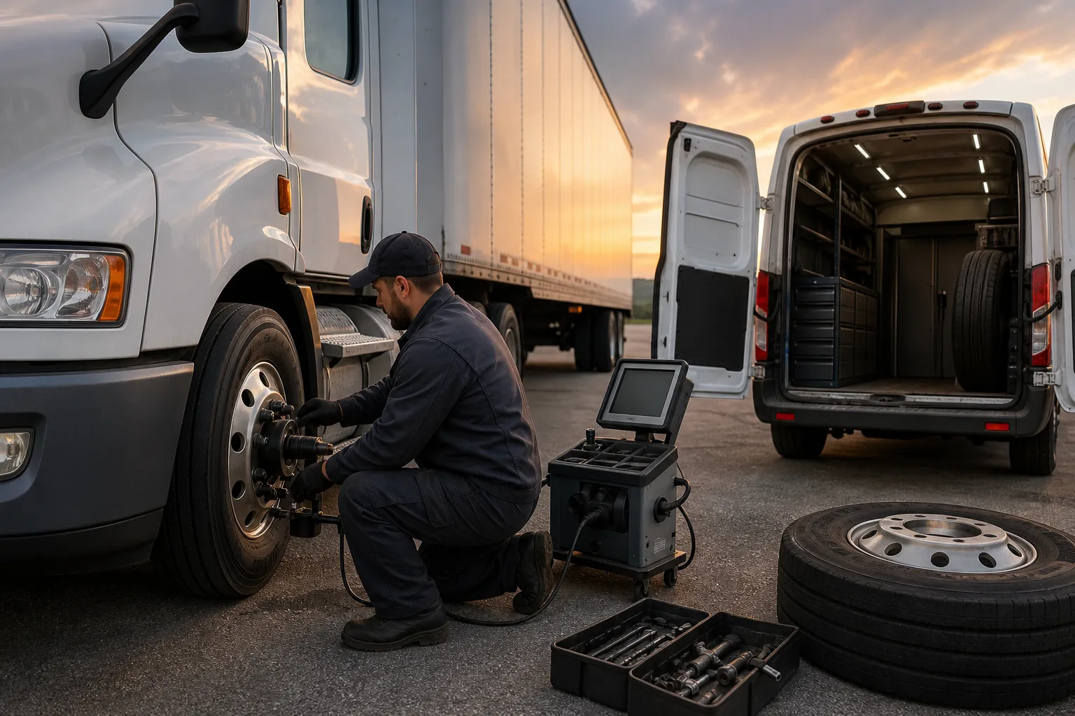 Mobile Diesel Truck Repair: visual reference for 5. Mobile Diesel Truck Repair , ASE‑Certified Mobile Balancing