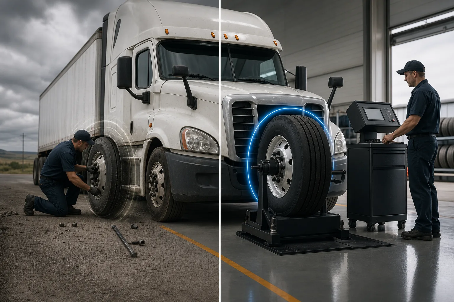 How They Compare: visual reference for 7. How They Compare , Semi Truck Tire Balancing Services