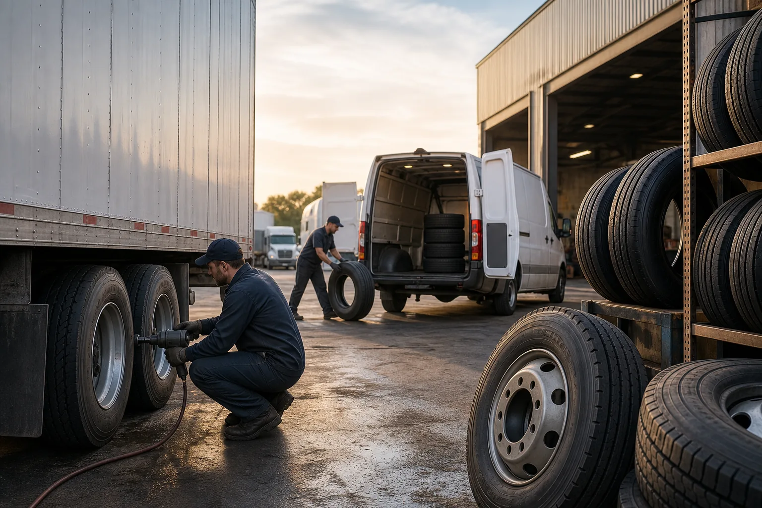 RoadRunner Tire Pros: visual reference for 3. RoadRunner Tire Pros , Rapid Brand‑Backed Replacements for Fleets