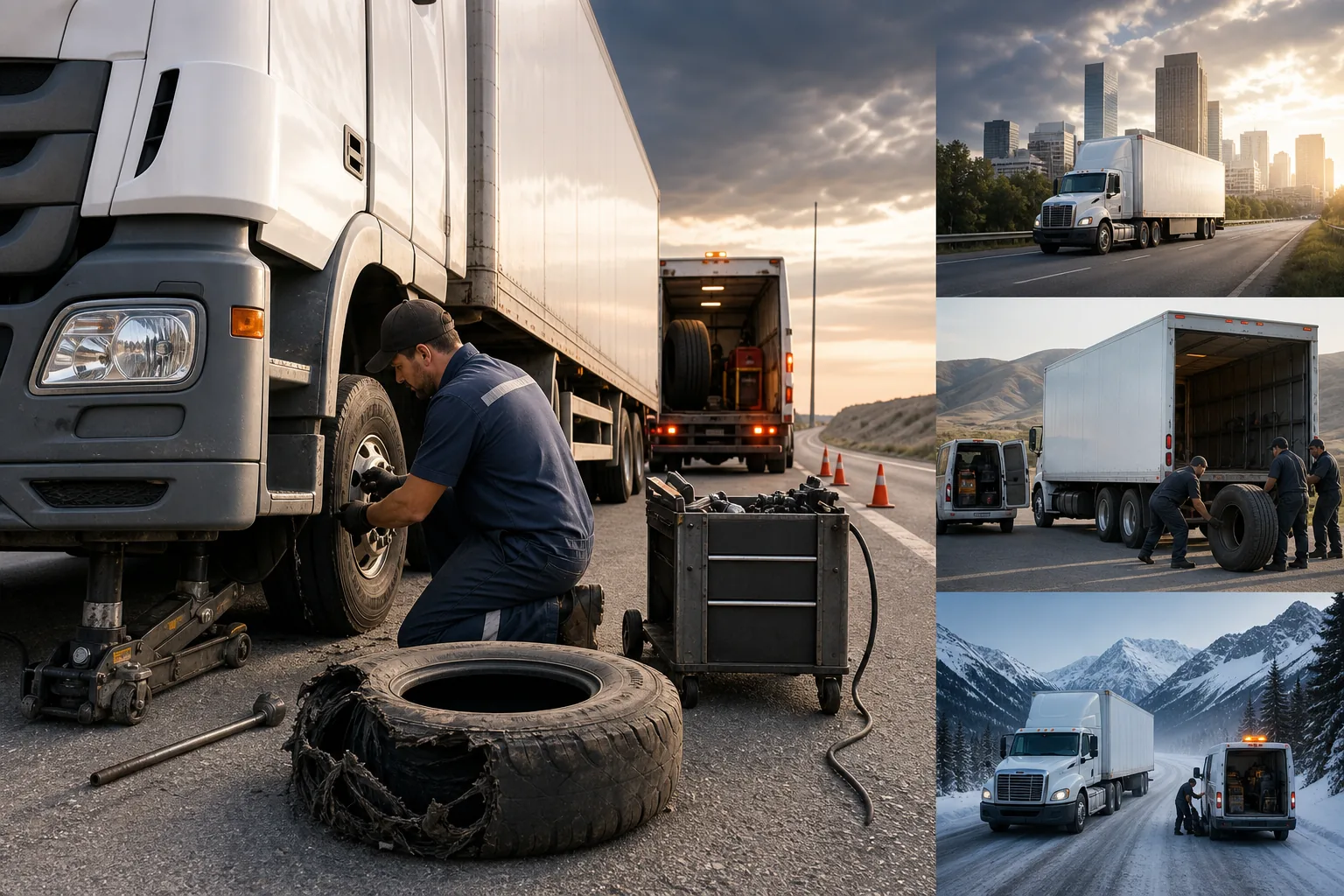 Truck Repair Expert: visual reference for 7. Truck Repair Expert , Multi‑City Semi Truck Tire and Blowout Response