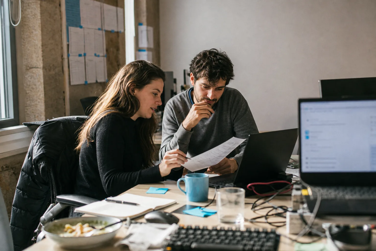 SEO Audit Checklist: What to Check and When 1 SEO audit checklist notes beside a laptop as a marketer reviews page titles, content, and structured data in a US office.