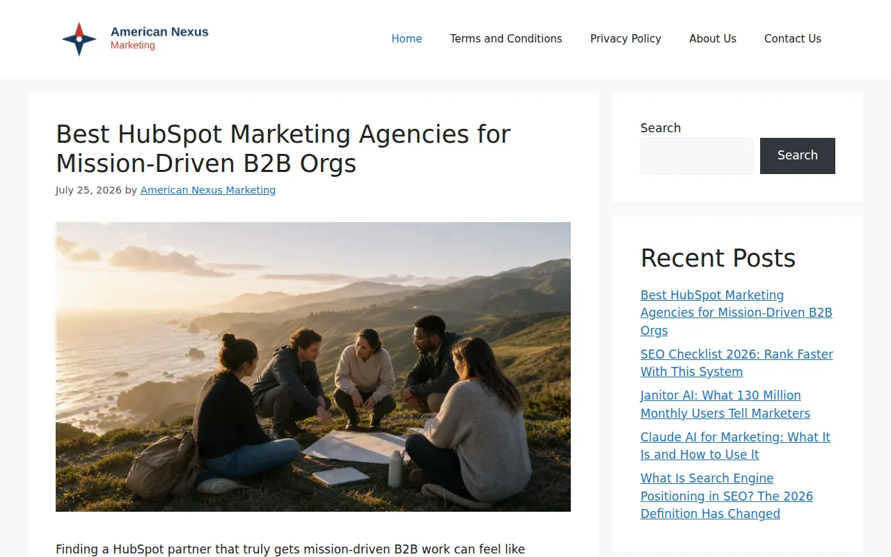 Nexus Marketing Agency: visual reference for 1. Nexus Marketing Agency (Our Top Pick) — HubSpot‑focused SEO for mission‑driven B2B