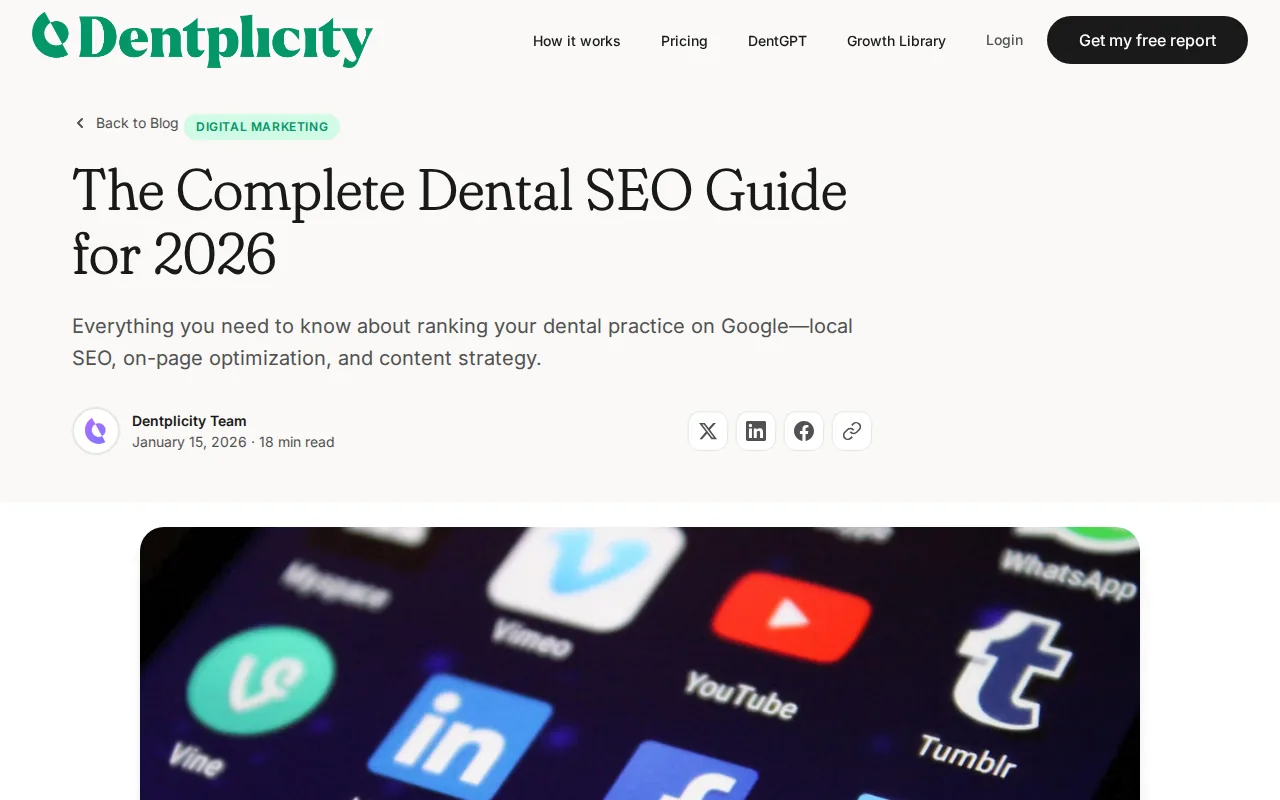 Dentplicity: visual reference for 3. Dentplicity , Best for Independent Dental Practices and Local Map Rankings