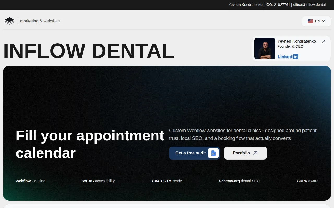 Inflow: visual reference for 8. Inflow , Best for Large Multi-Location Dental Groups
