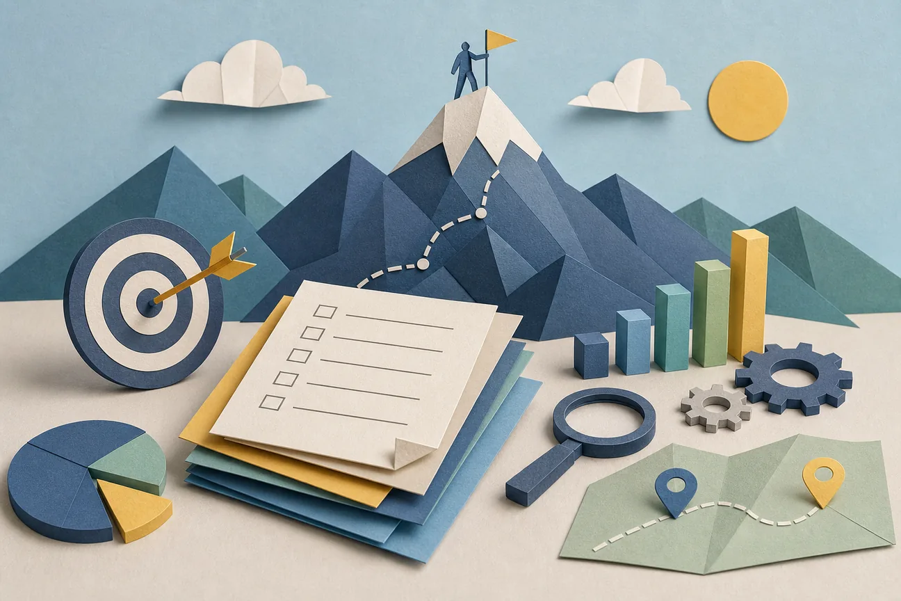 Papercraft illustration of Best SEO Strategy Templates for 2026