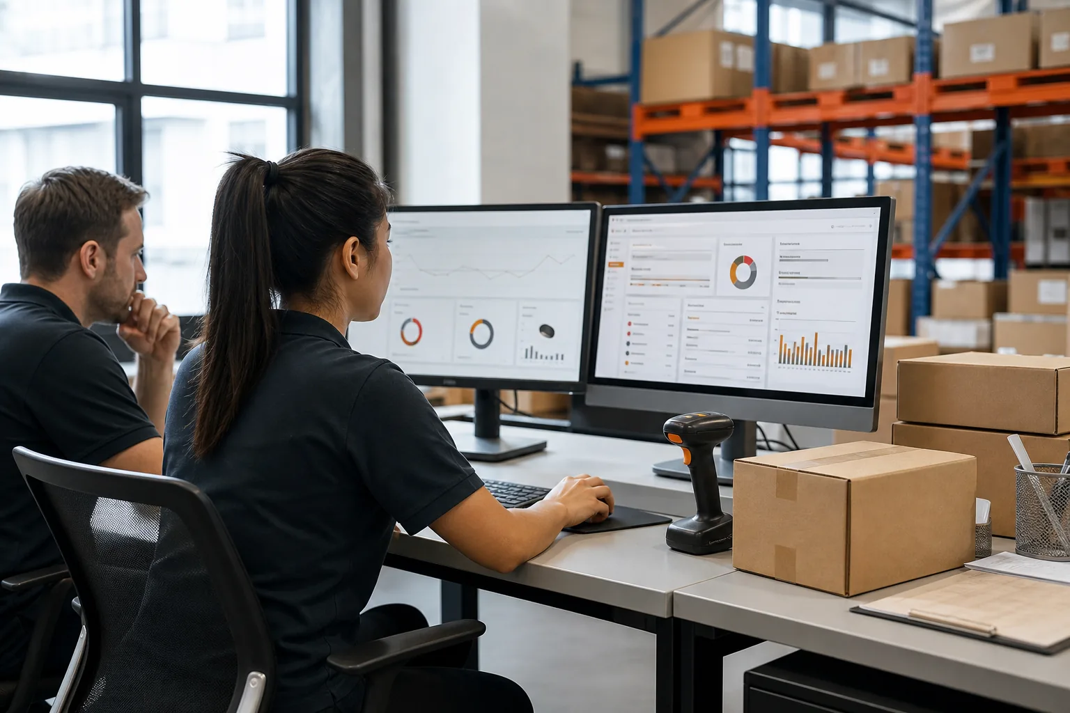 Shopify ERP testing and launch workflow in an ecommerce warehouse.