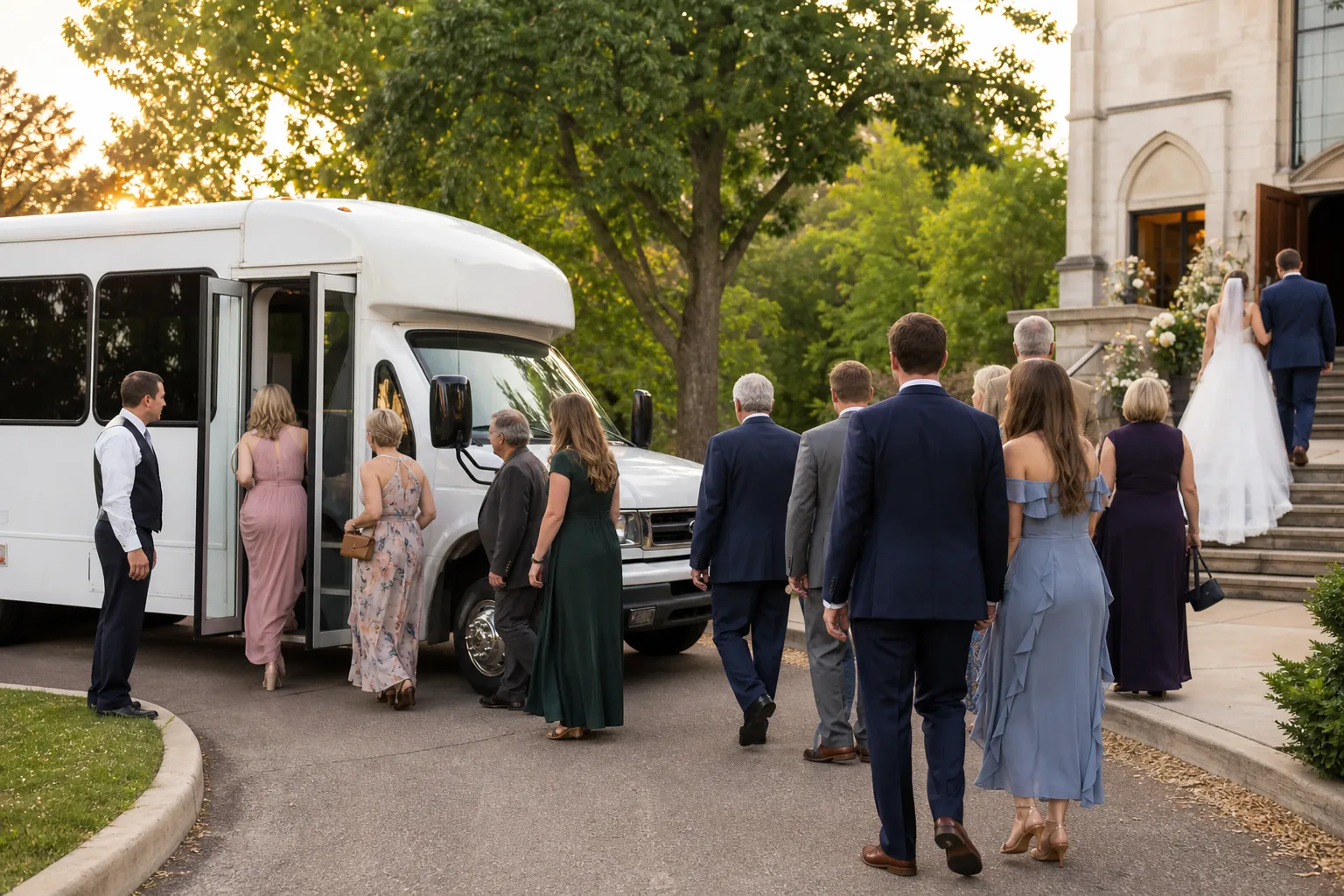 Illustration for Wedding Guest Shuttle Providers