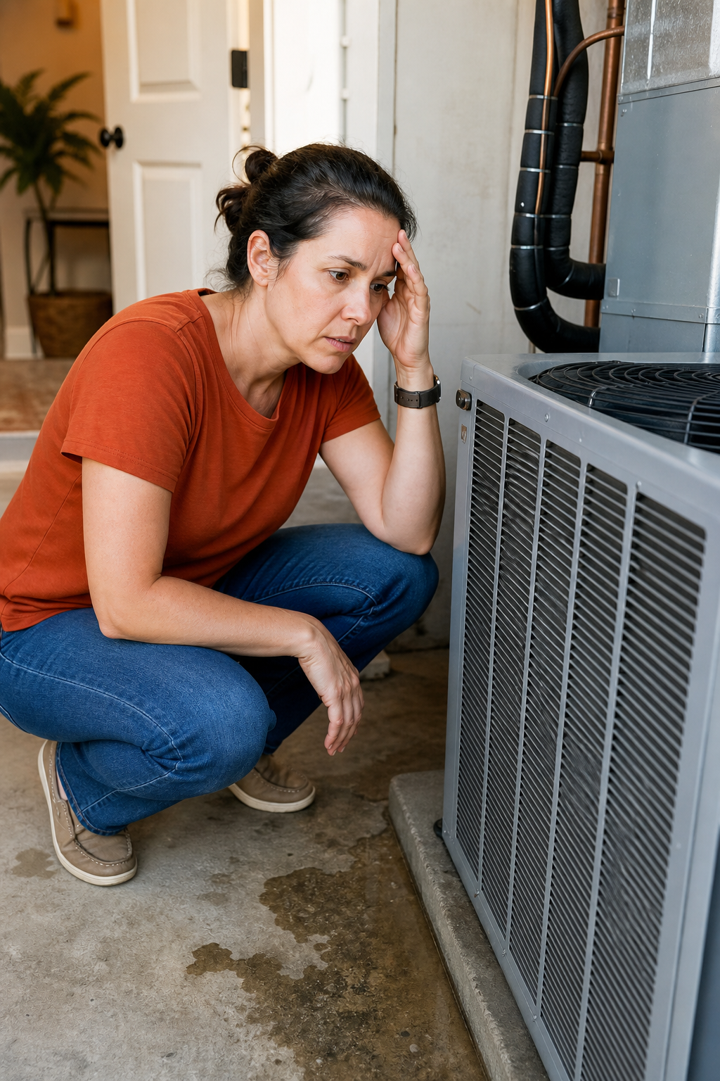 A photorealistic image related to signs-your-air-conditioner-needs-emergency-repair. Alt: signs-your-air-conditioner-needs-emergency-repair