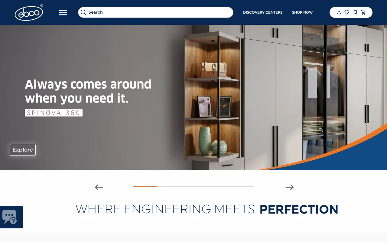 Ebco: visual reference for 5. Ebco, A budget-friendly sliding wardrobe hardware system