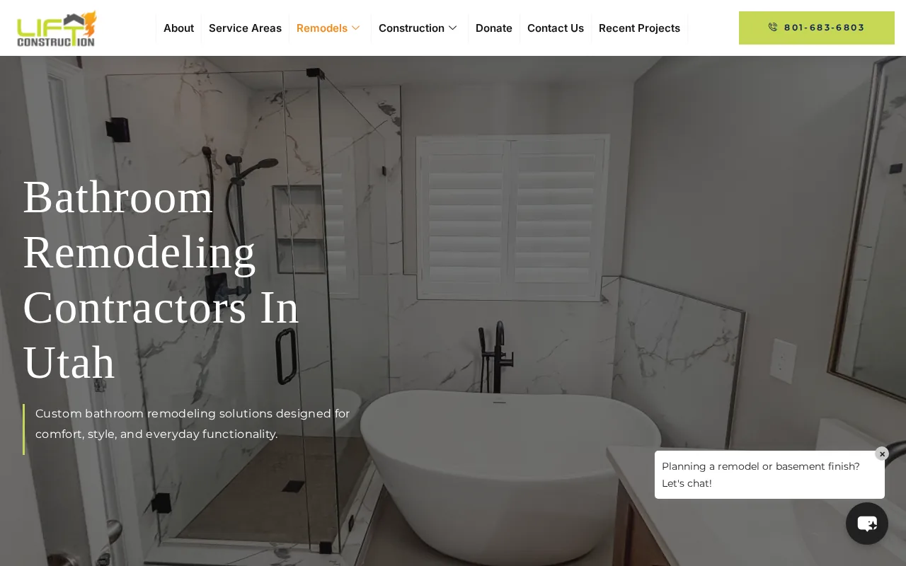LIFT Construction: visual reference for 1. LIFT Construction, Our Top Pick for a Full Bathroom Remodel