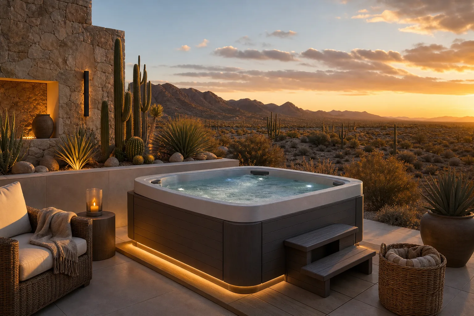Luxury Hot Tubs: visual reference for 1. Luxury Hot Tubs (Our Top Pick) , Premium Desert‑Ready Spa