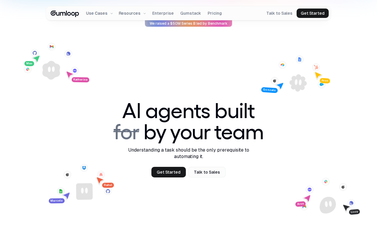 Gumloop homepage screenshot