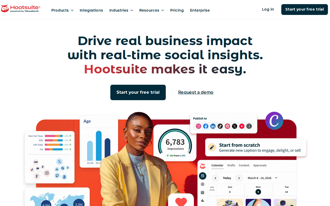 Hootsuite homepage screenshot