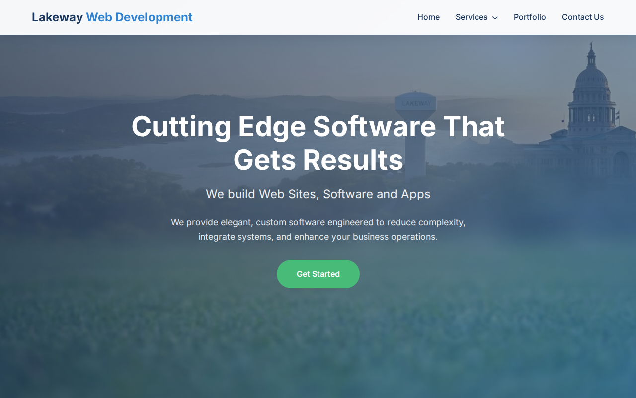 Lakeway Web Development homepage screenshot
