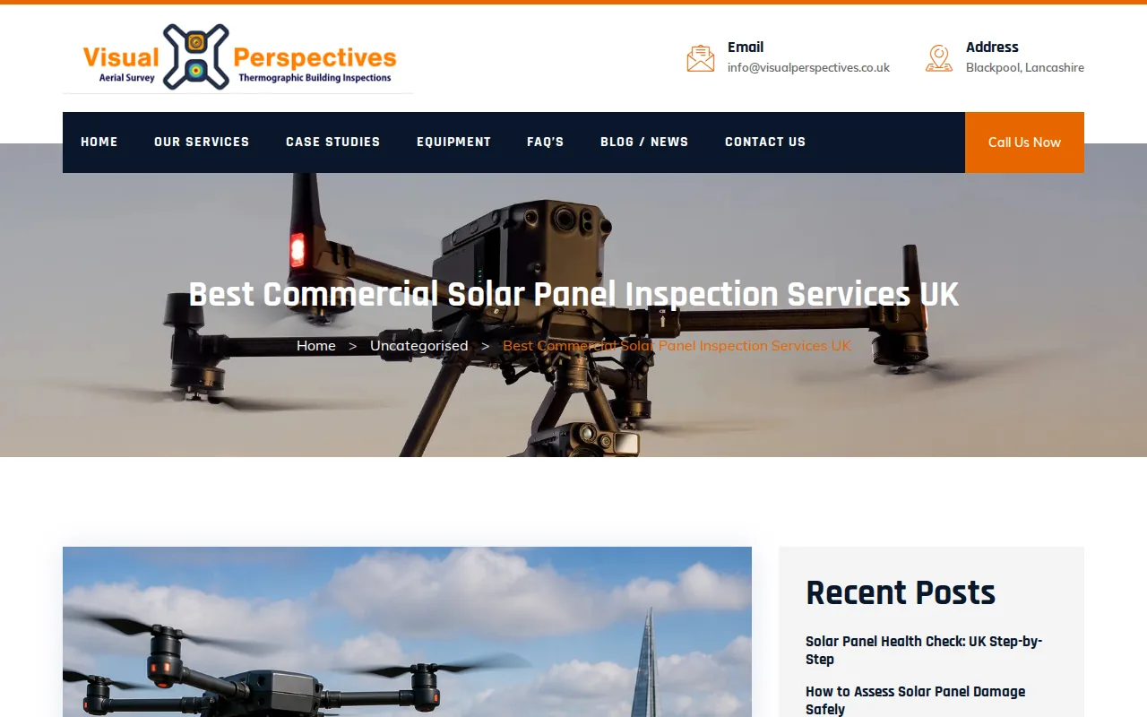 Screenshot of the Visual Perspectives Limited website