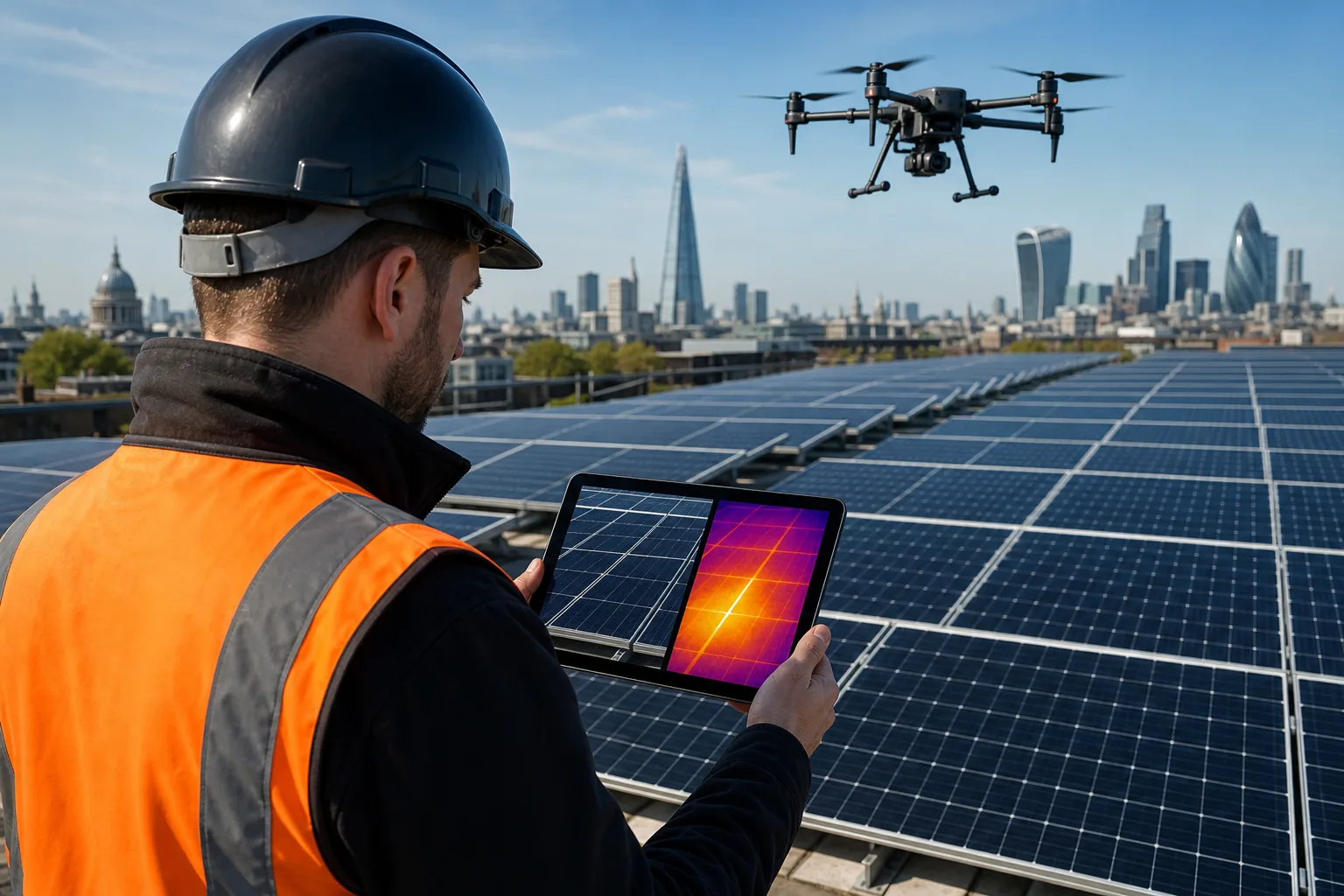 thermal imaging solar PV inspection showing hidden hotspots