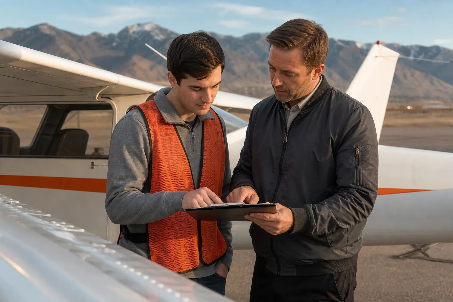 Student pilot comparing sport pilot and private pilot training at a Utah flight school.