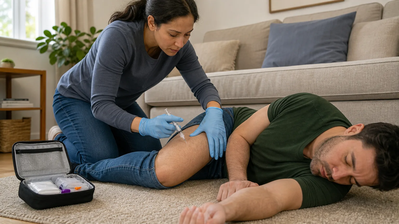 10 Critical Steps for Naloxone Administration for Families 5 Administer Injectable Naloxone (If Kit Includes It): visual reference for 5. Administer Injectable Naloxone (If Kit Includes It)