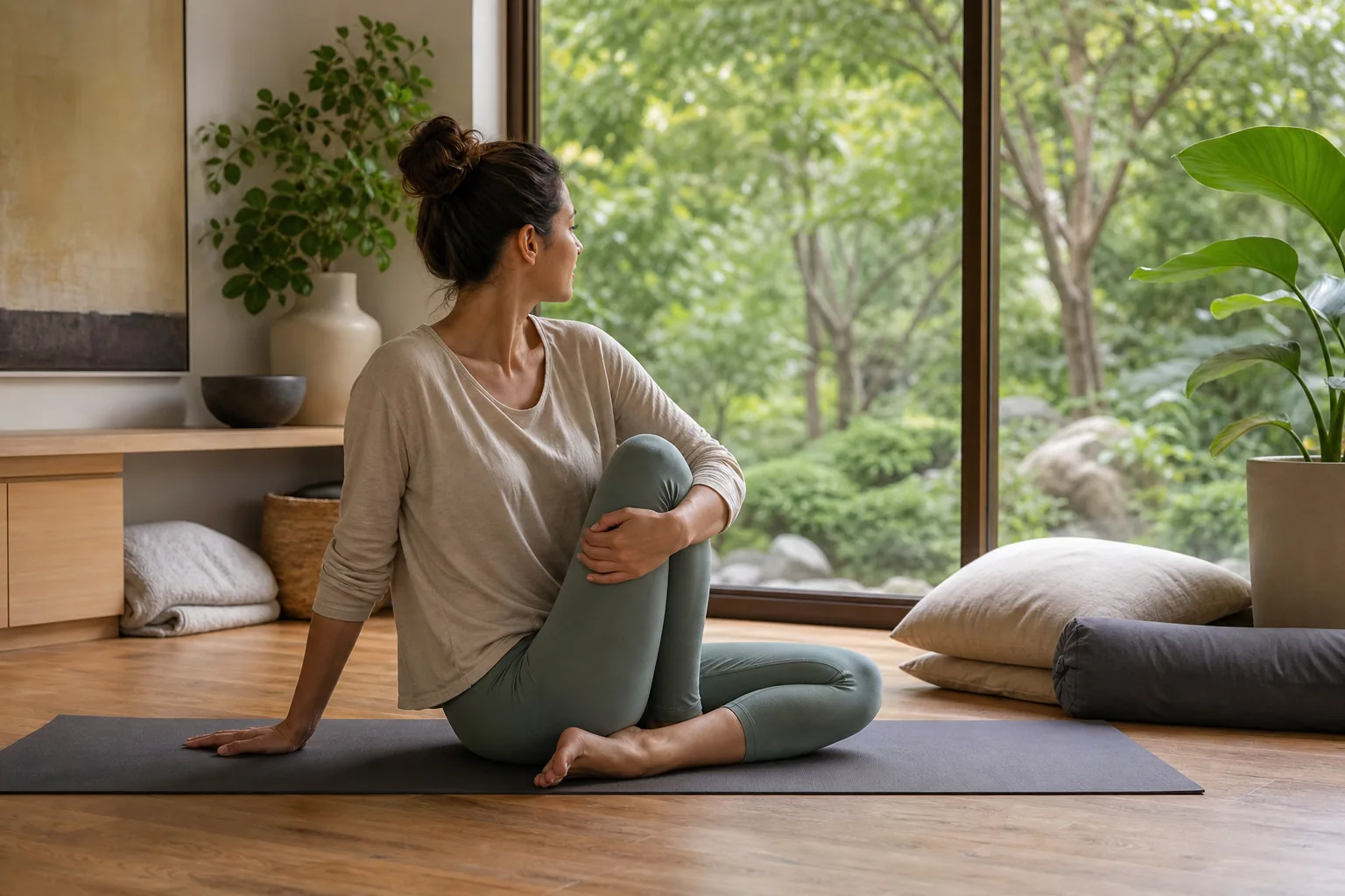 Illustration for Seated yoga pose