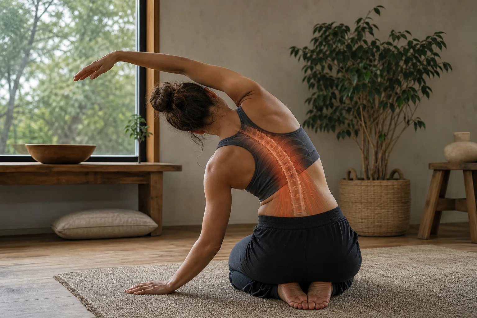 Illustration for Thoracic Paraspinal Stretch