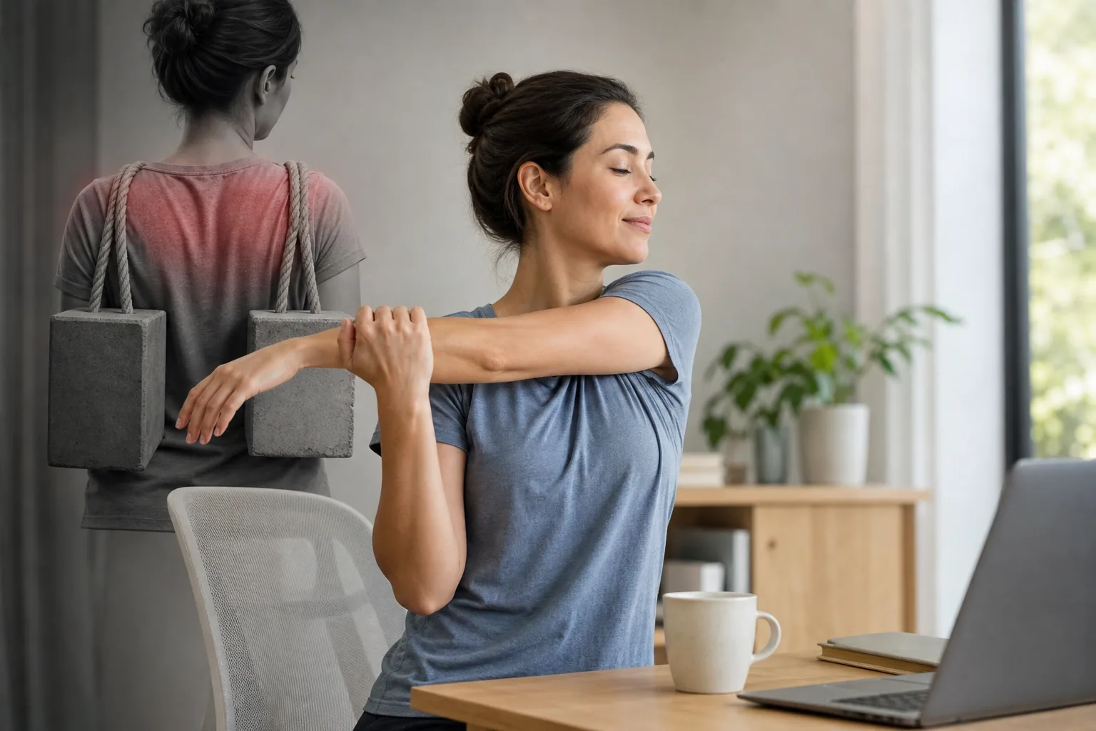 Illustration for Shoulder Stretch