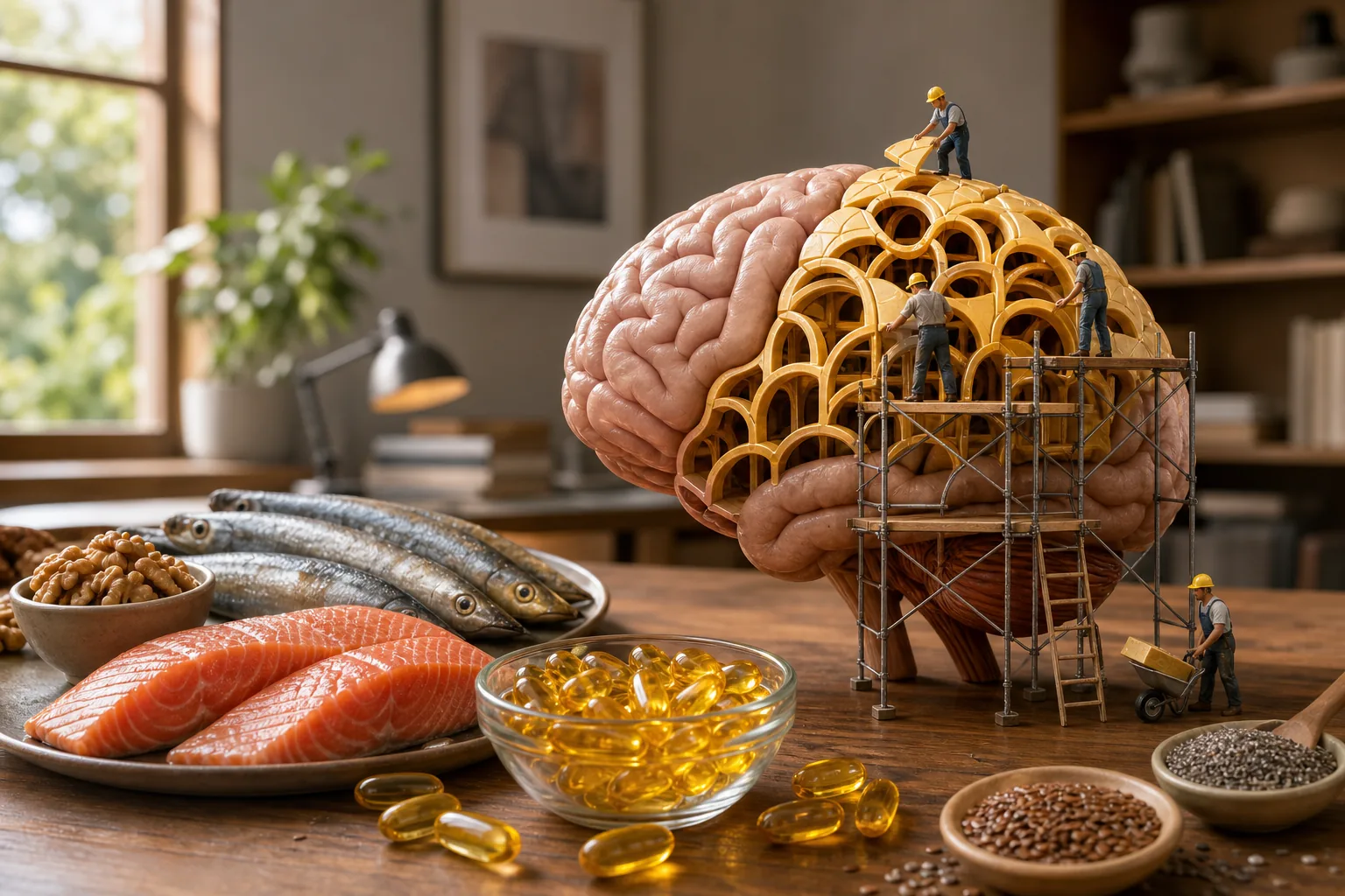 Omega-3 Fatty Acids (DHA/EPA): visual reference for 6. Omega-3 Fatty Acids (DHA/EPA) , Essential Brain Structure Support
