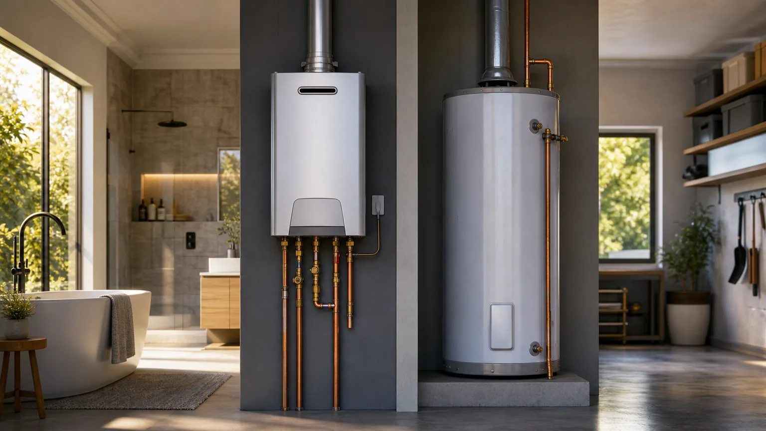 Editorial illustration for Best Tankless vs Traditional Water Heater Pros and Cons