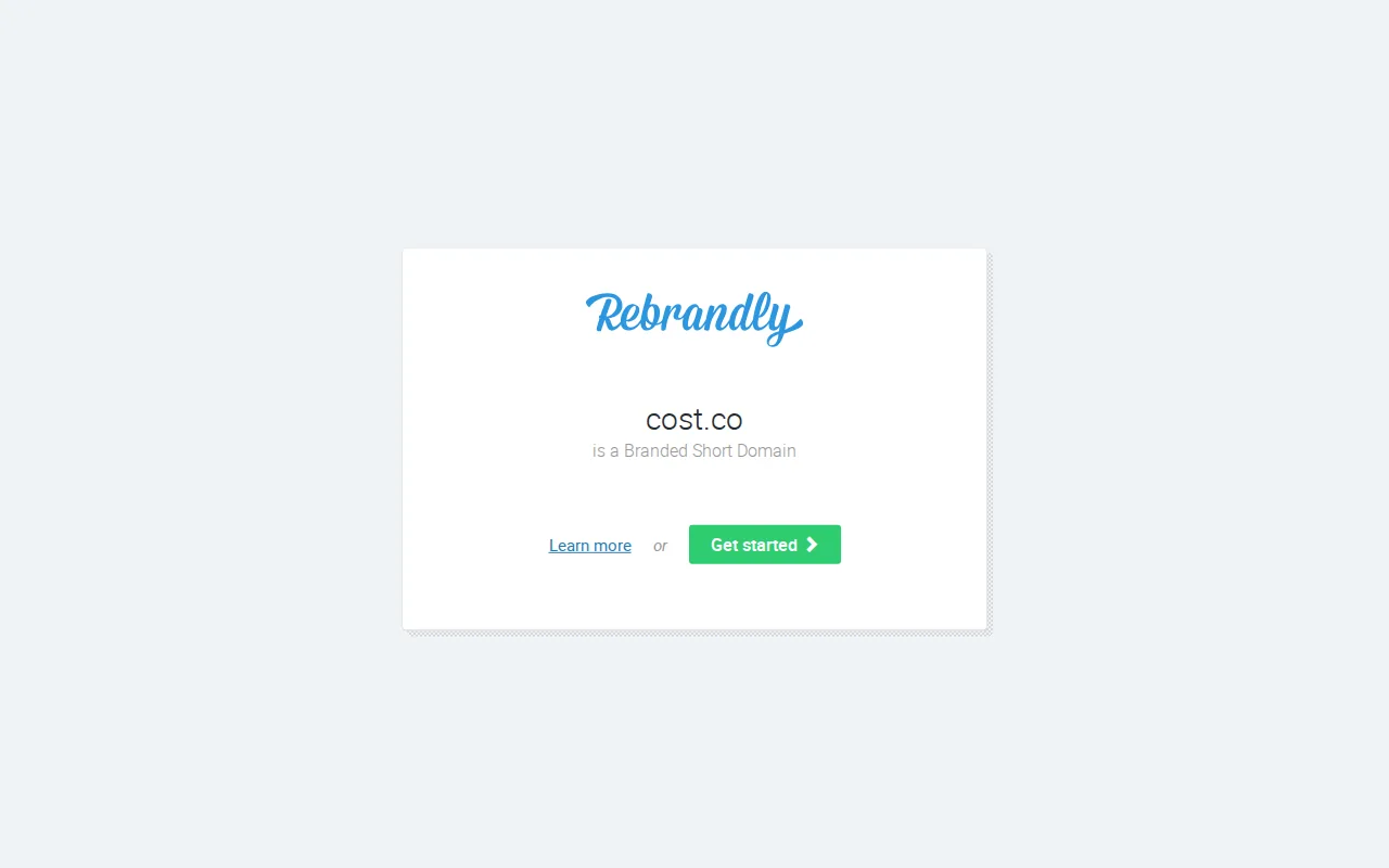 Cost homepage screenshot