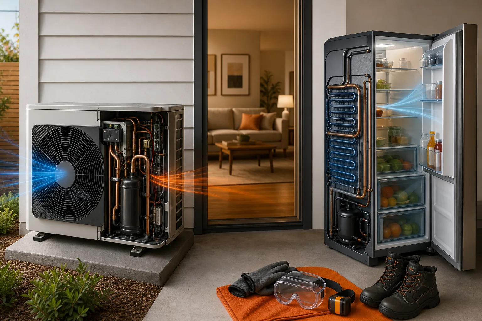 Comparison of low-GWP refrigerants used in modern home cooling systems