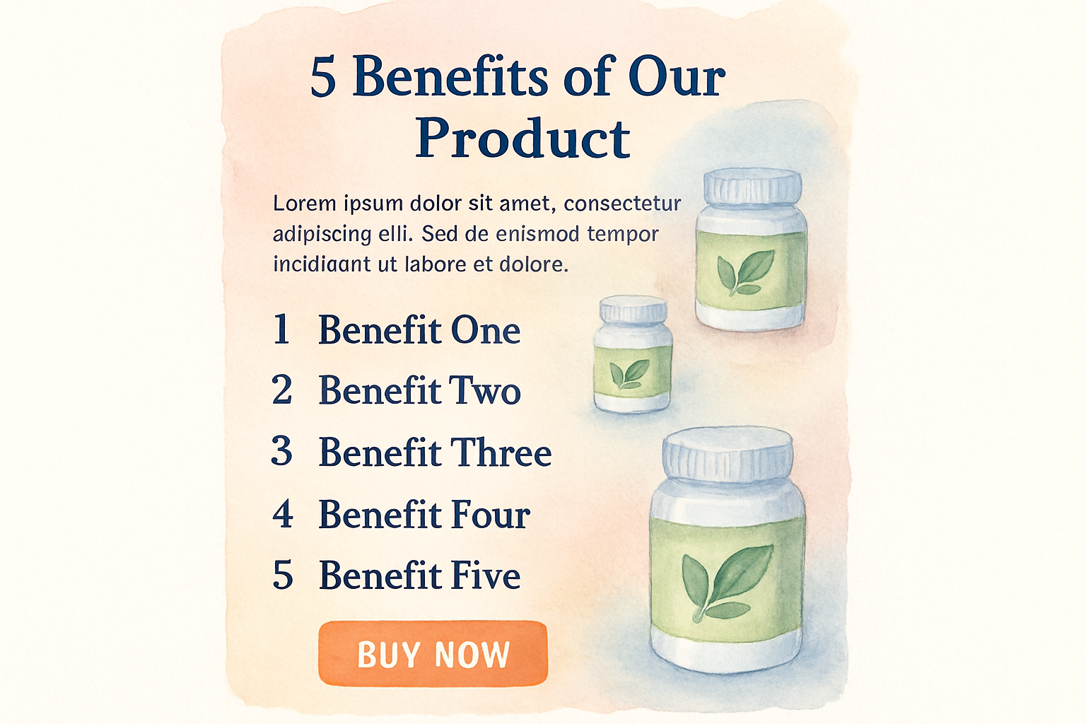 Screenshot of a well-designed ecommerce listicle landing page highlighting product benefits and a clear CTA. Alt: Effective listicle landing page template example for boosting ecommerce conversions.