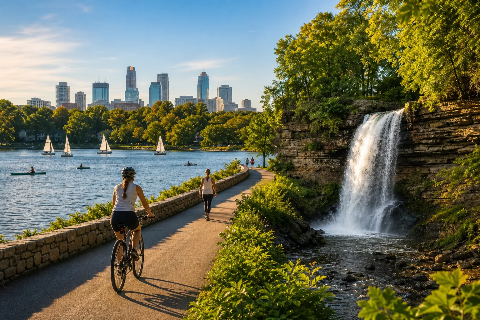 Illustration for Chain of Lakes and Minnehaha Falls