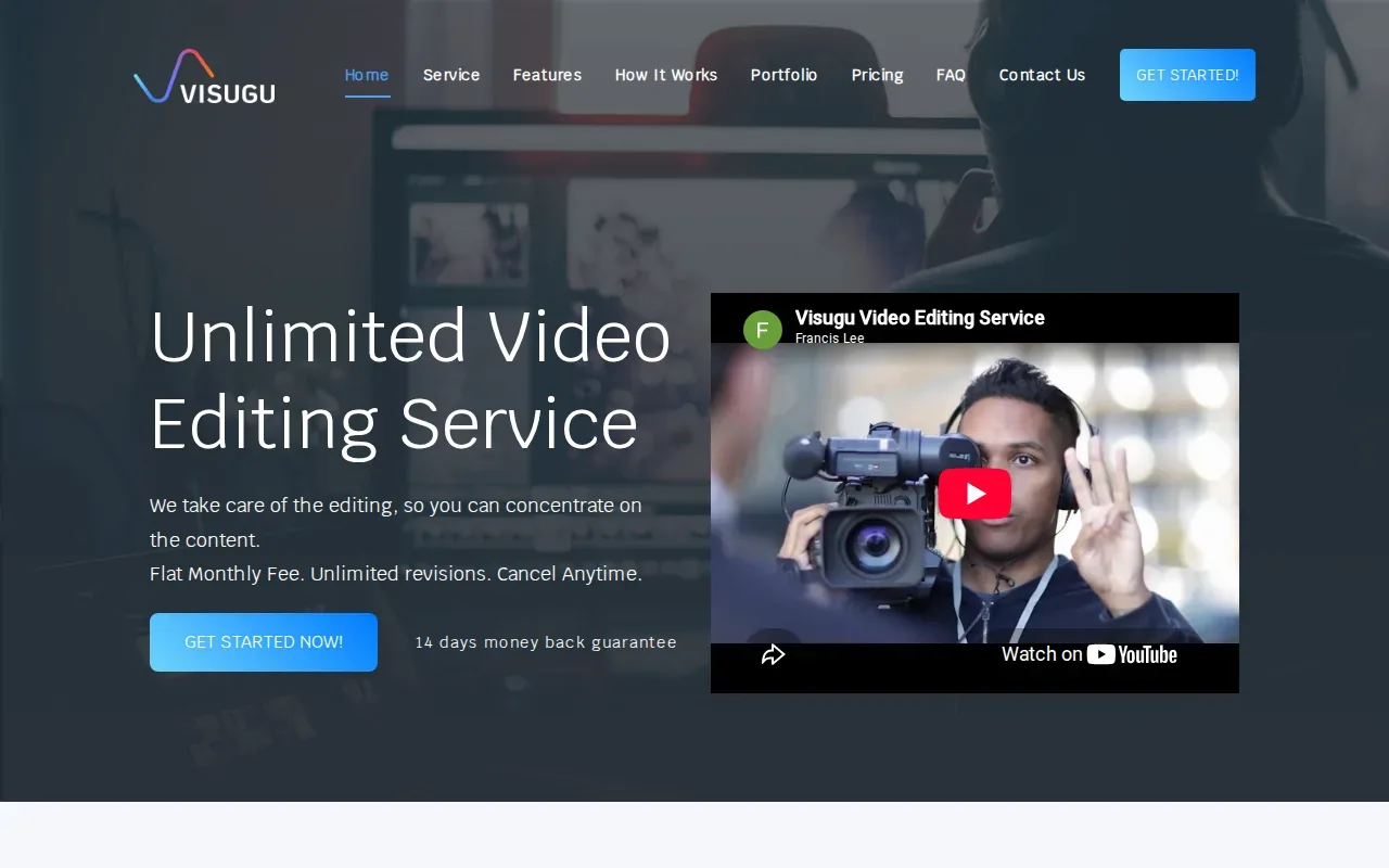 Screenshot of the Visugu website