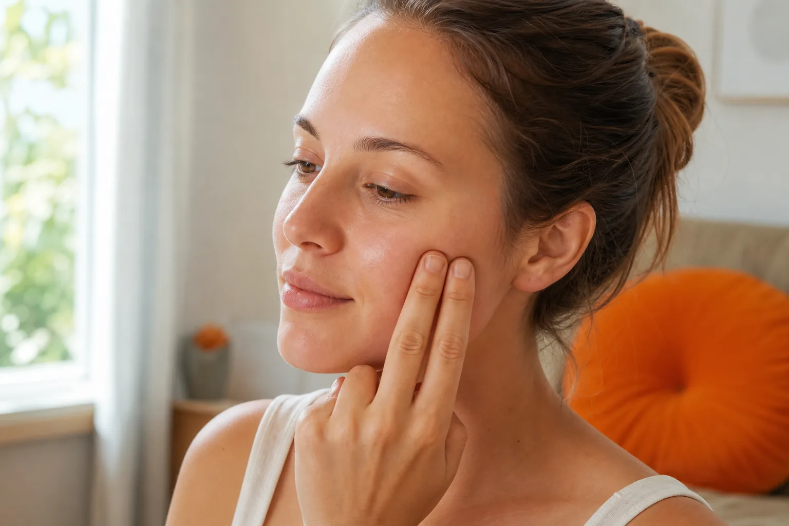 gentle external massage of the jaw muscles