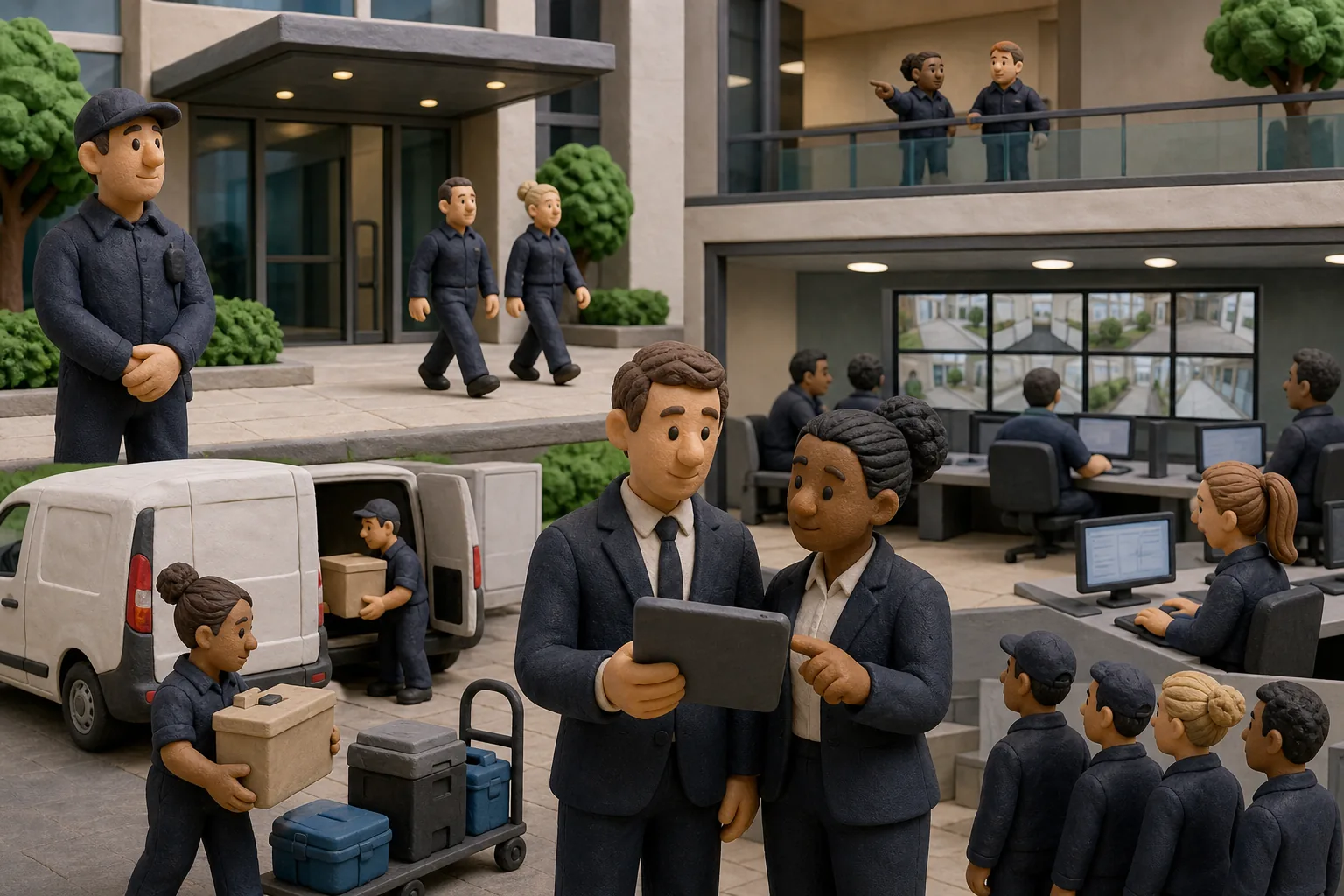 Illustration for Enterprise guarding and facilities-security firms