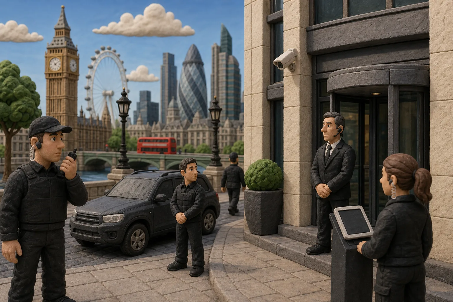 Illustration for London-based security companies