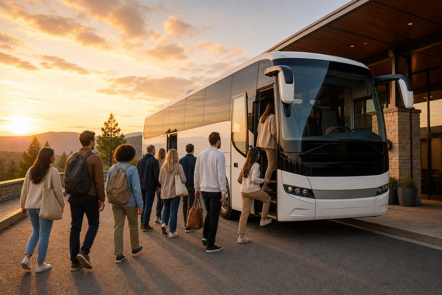 Illustration for Charter Buses for Larger Groups