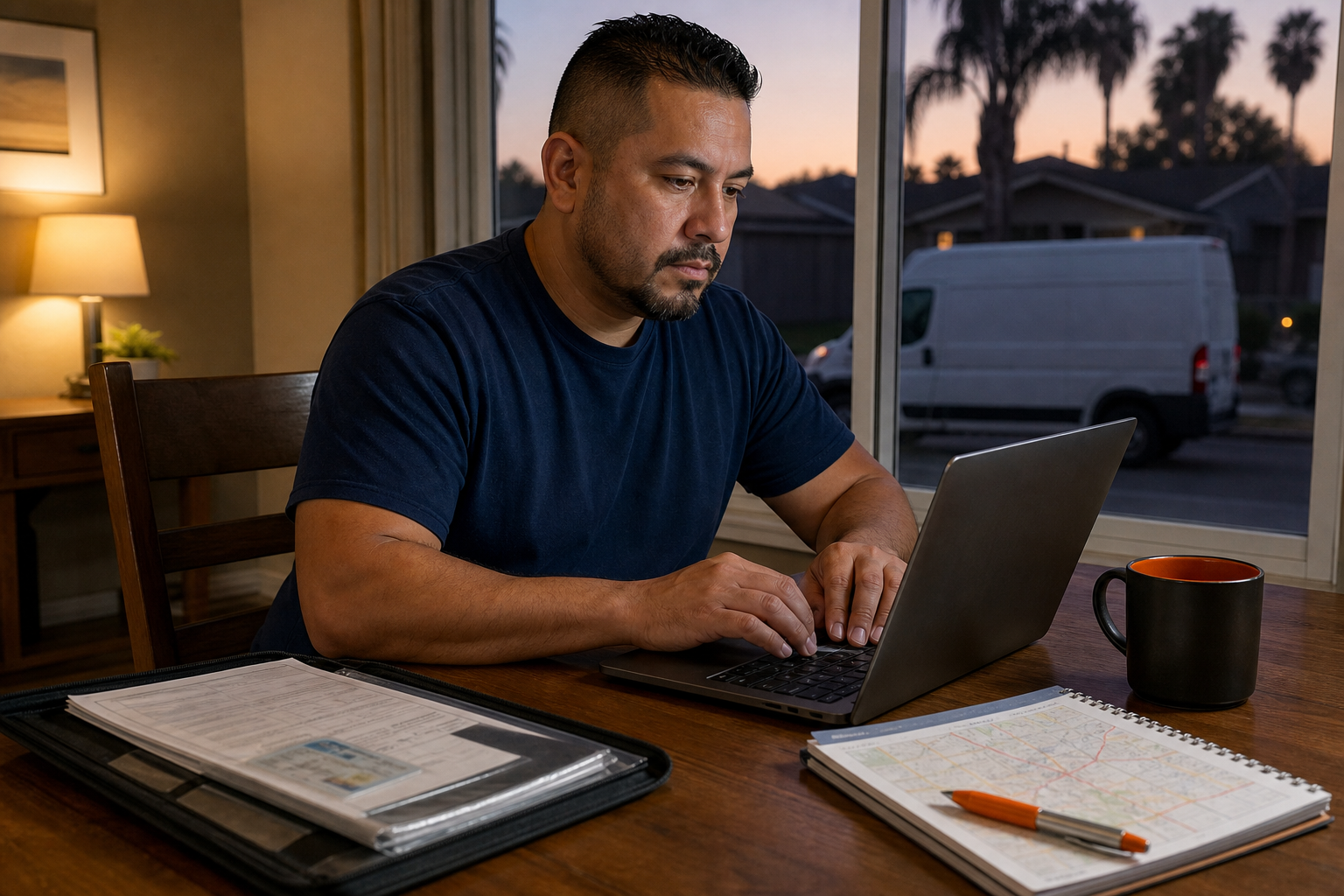 CDL-A driver applying for a home daily FedEx contractor job in the Inland Empire.