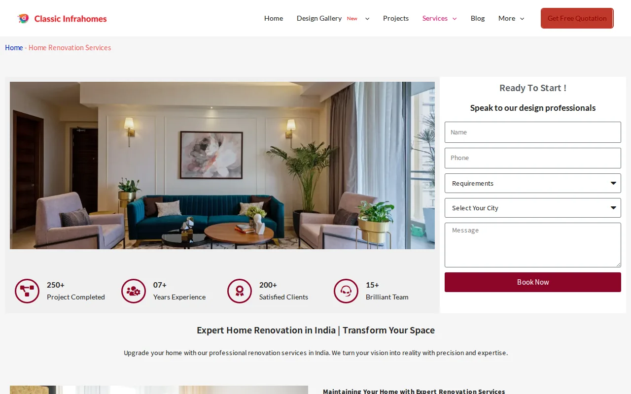 Classic Infrahomes Interior: visual reference for 1. Classic Infrahomes Interior