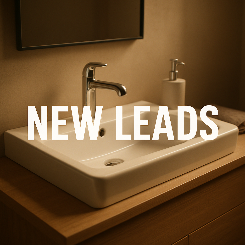 A modern bathroom vanity with a white rectangular drop‑in sink, a sleek chrome faucet, and soft natural lighting. Alt: common bathroom sink types and standard dimensions illustration.