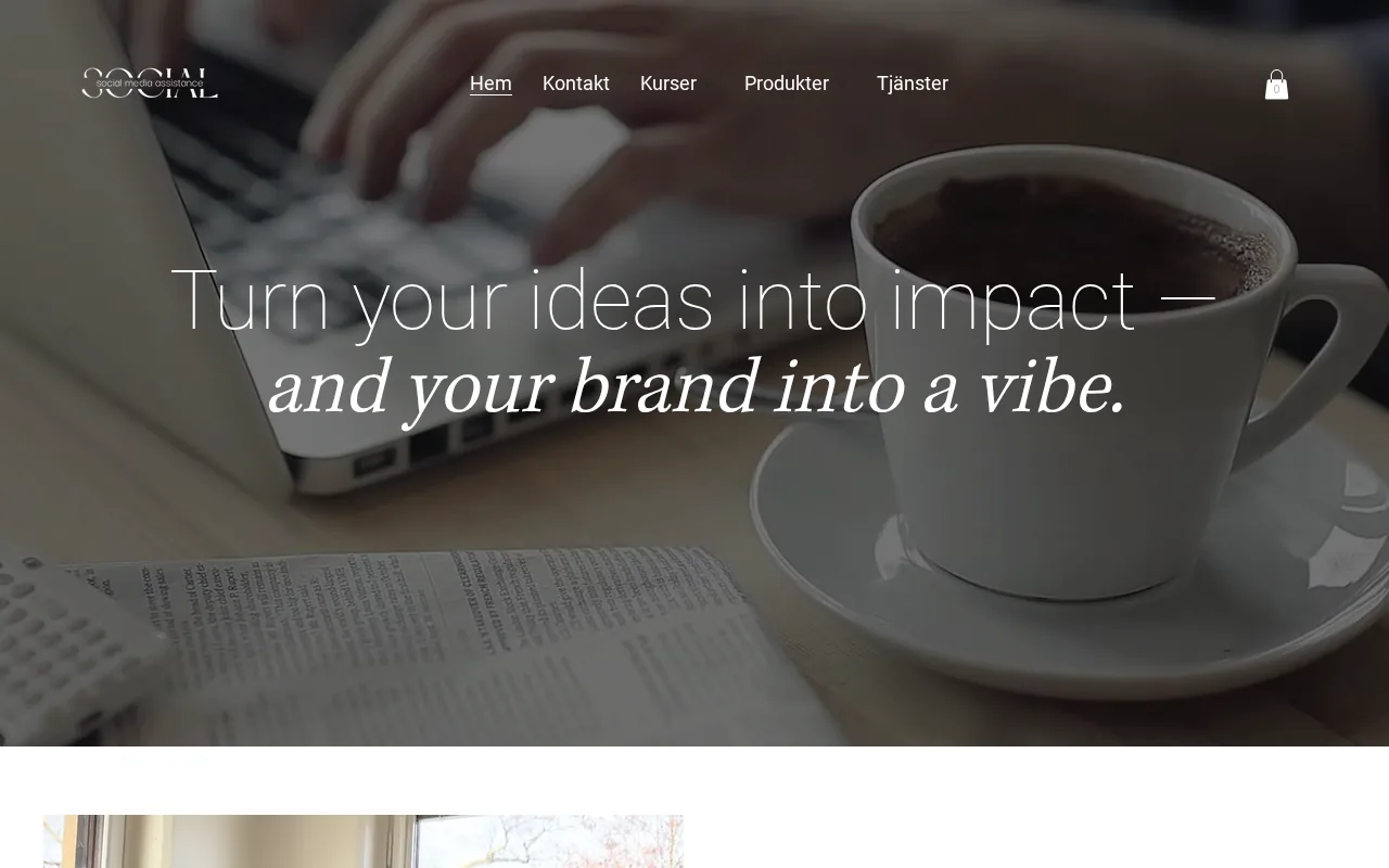 Screenshot of the Social Media Assistance website