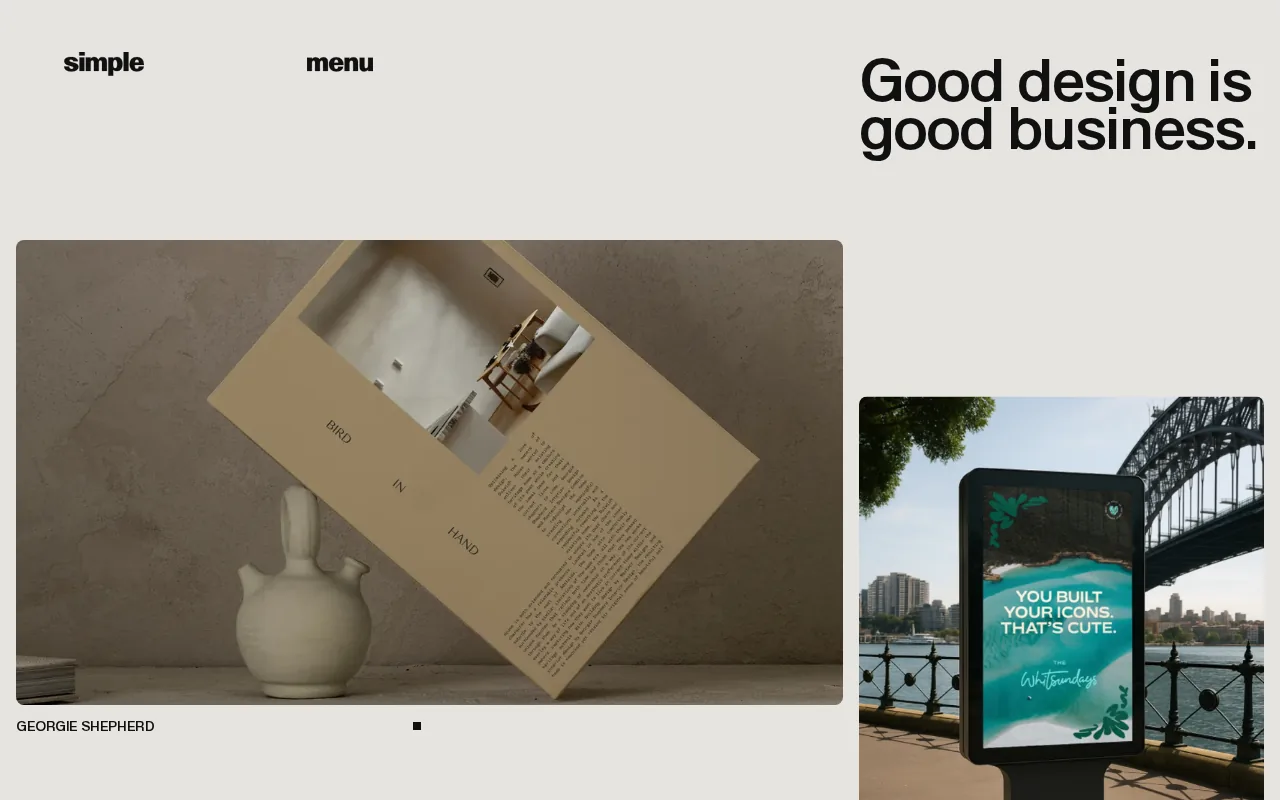 Screenshot of the Simple Graphic Design website