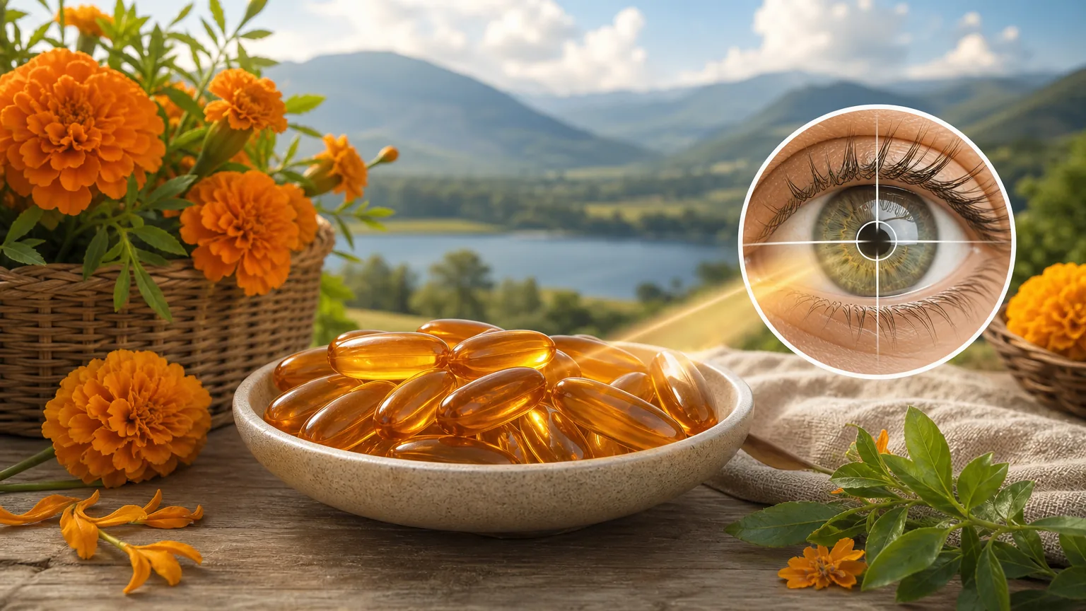 PureLutein Organic Softgels: visual reference for 3. PureLutein Organic Softgels , 10 mg of marigold‑sourced lutein in a vegan capsule
