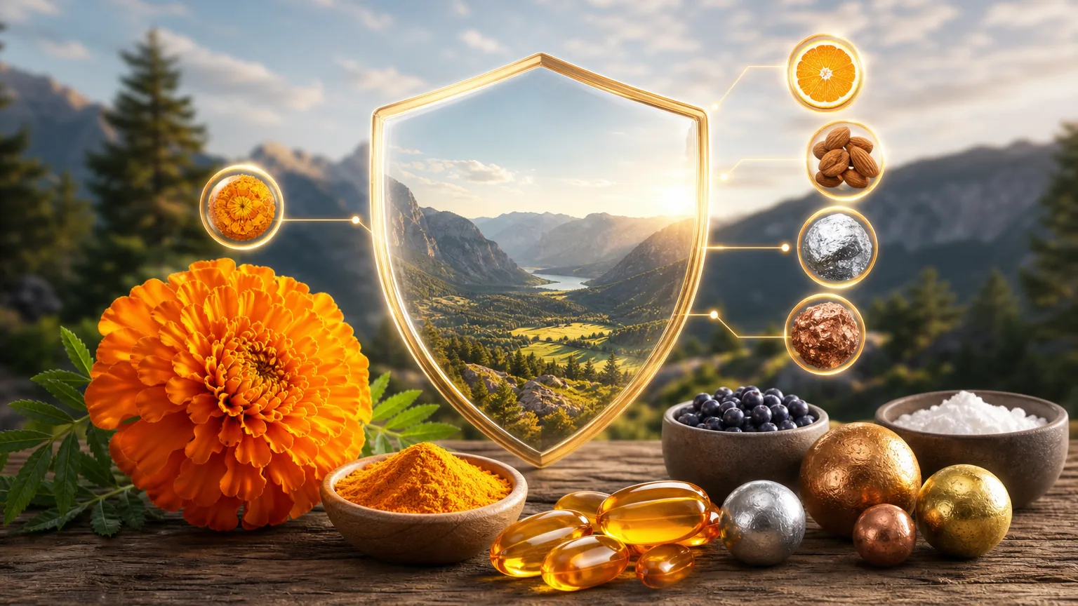 Macu XL Gold Edition: visual reference for 7. Macu XL Gold Edition , Marigold lutein paired with vitamin C, E, zinc & copper
