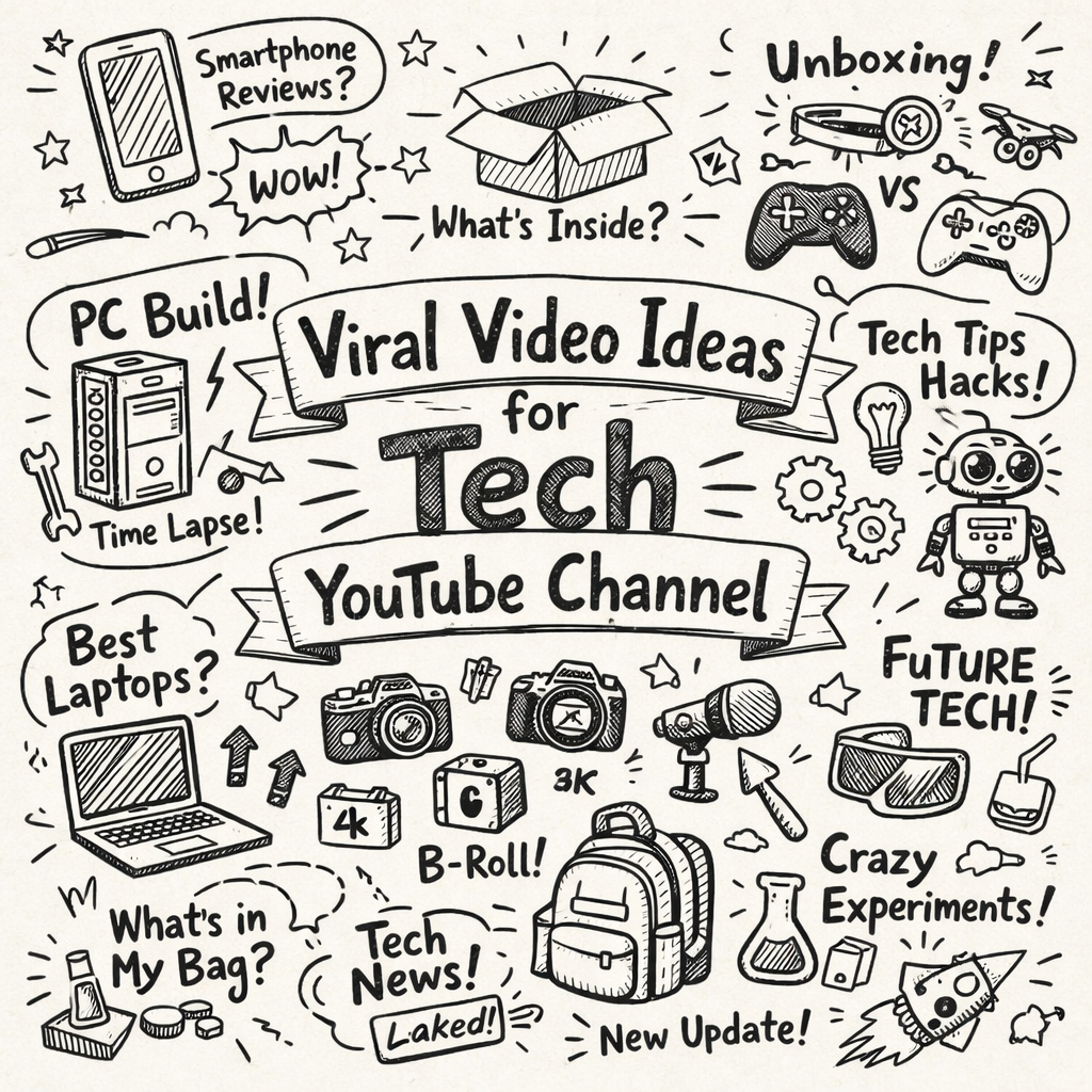 A photorealistic image related to viral-video-ideas-for-tech-youtube-channel. Alt: viral-video-ideas-for-tech-youtube-channel