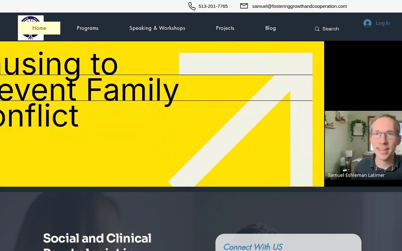 Screenshot of the Fostering Growth and Cooperation website